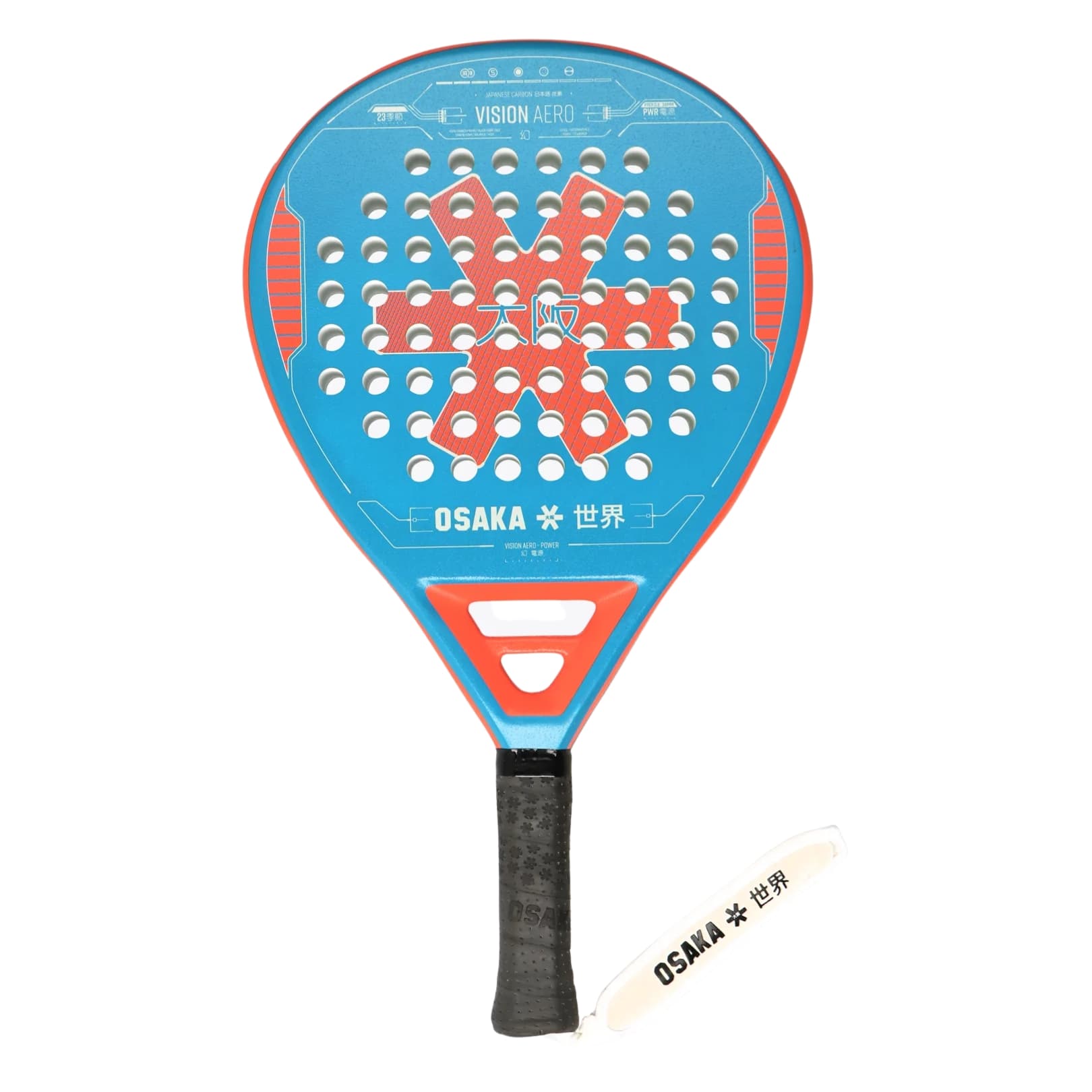 Billede af Osaka Vision Aero Power Danube Blue padelbat fra mærket Osaka