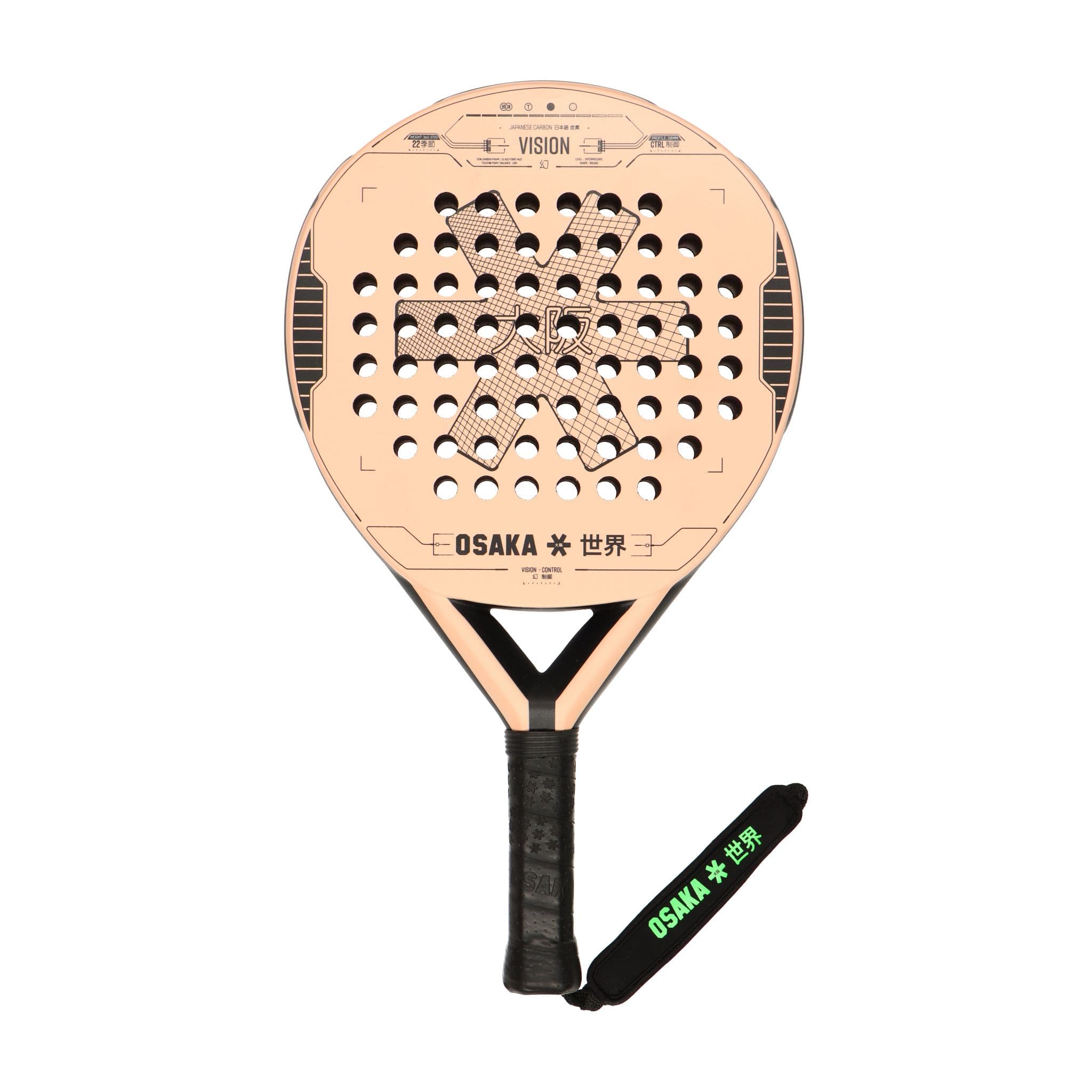 Billede af Osaka Vision Control Black/Honey padelbat fra mærket Osaka