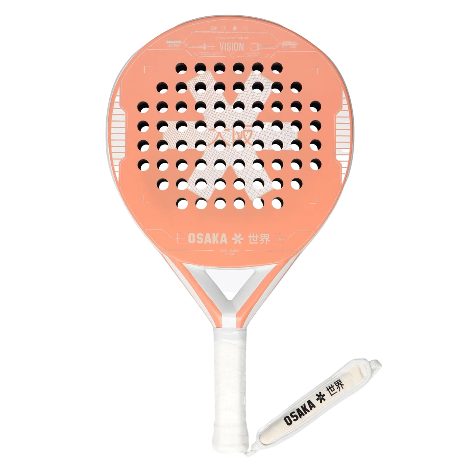 Billede af Osaka Vision Control White/Peach padelbat fra mærket Osaka