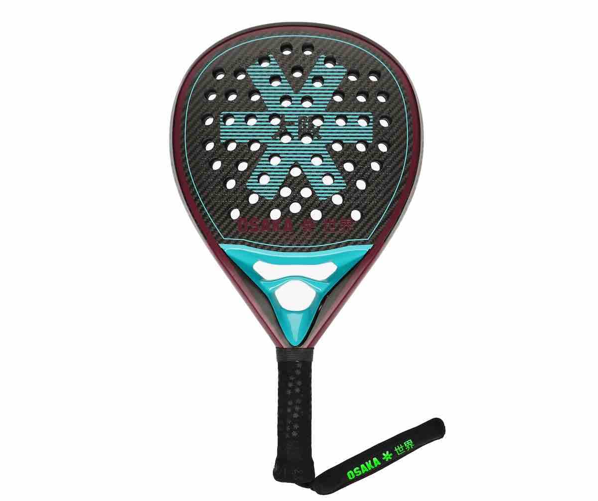 Billede af Osaka Vision Pro Power Raisin Red/Aqua Blue padelbat fra mærket Osaka